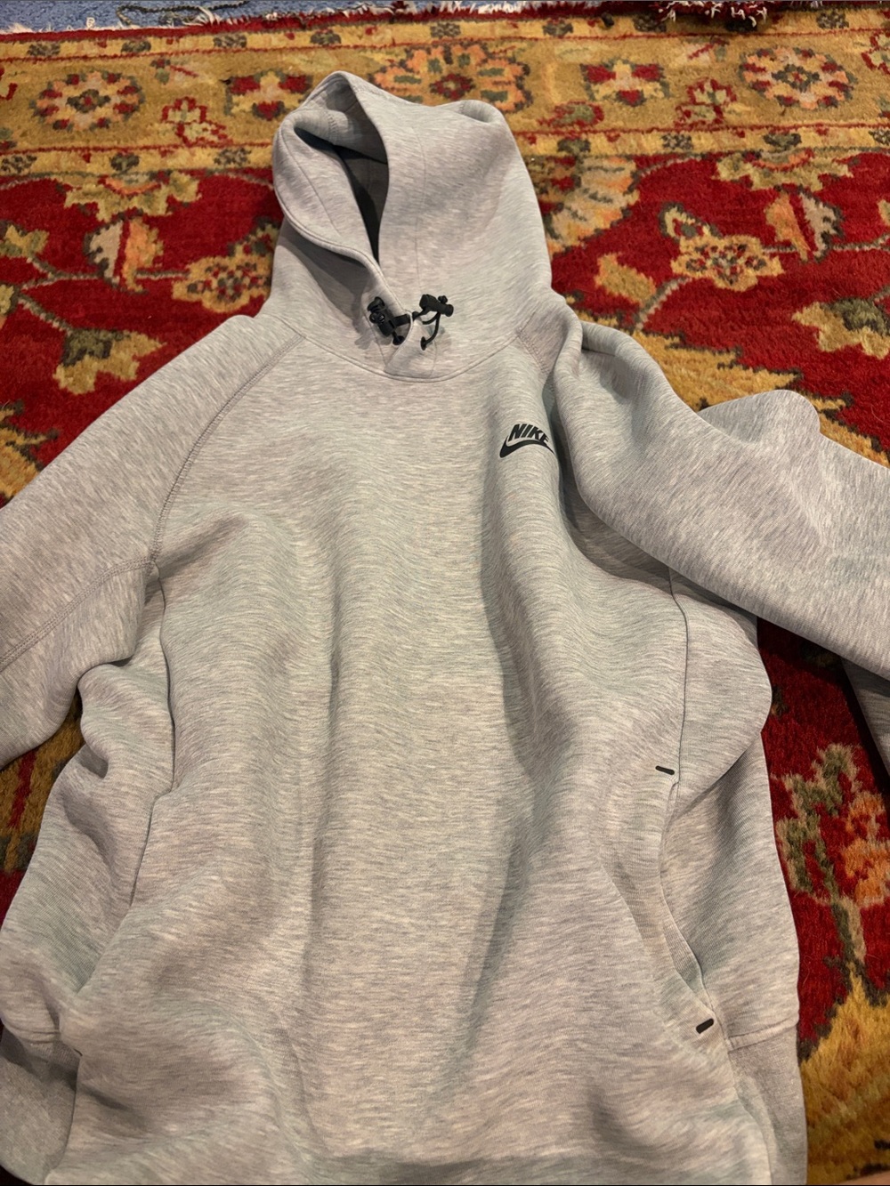 Nike Gray Hooded Pullover with Small Black Logo